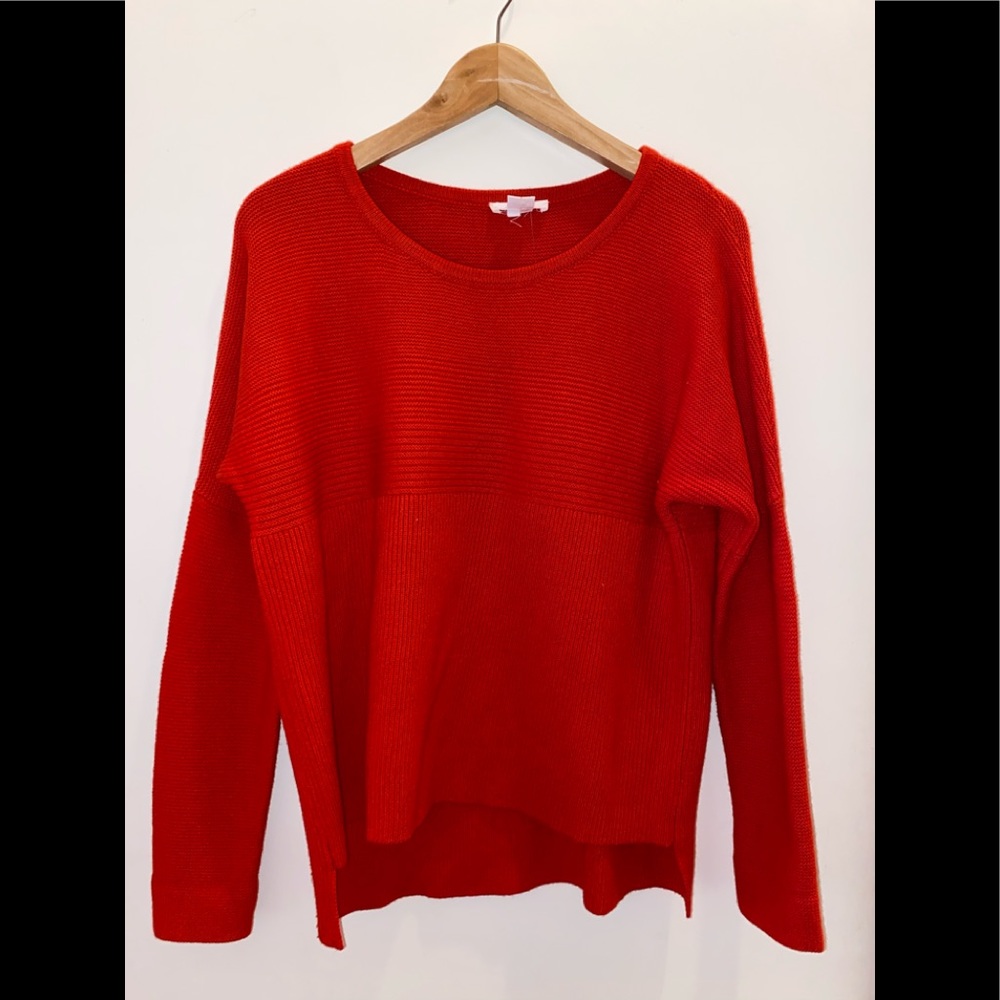 Orange knit sweater